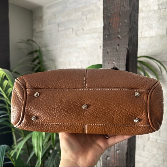 DOONEY & BOURKE Brown Tan Leather “All Weather Satchel” Vintage Handbag - Picture 5 of 15